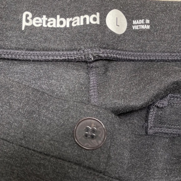 BETABRAND - Dress Pant Yoga Pants Classic Straight Leg Charcoal Gray Size Large - Picture 8 of 9